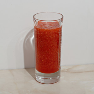 Frozen strawberry daiquiri in glass